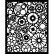 Sabluuna 20x25 cm - Stamperia Voyages Fantastiques Thick Stencil Gears Pattern