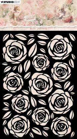 Sabluuna 15x21 cm - Studio Light A Cat's Secret Mask Rose Pattern