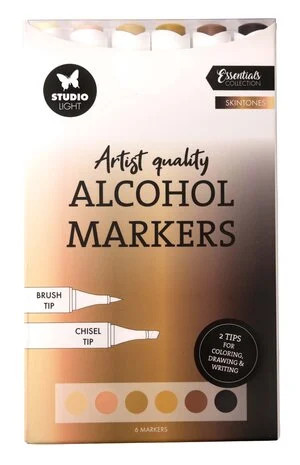 Alkoholitussit 6 kpl, Studio Light Alcohol Markers Skintones
