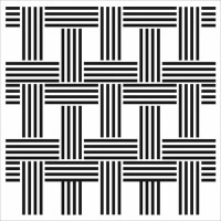Sabluuna 15x15 cm - The Crafter's Workshop Basketweave Stencil