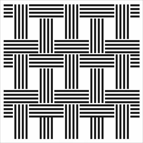 Sabluuna 15x15 cm - The Crafter's Workshop Basketweave Stencil