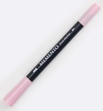 Maalikynä vaaleanpunainen - Tsukineko Memento Ink Marker Dual Tip Angel Pink