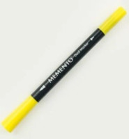 Maalikynä keltainen - Tsukineko Memento Ink Marker Dual Tip Dandelion