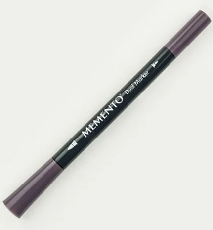 Maalikynä lila - Tsukineko Memento Ink Marker Dual Tip Elderberry