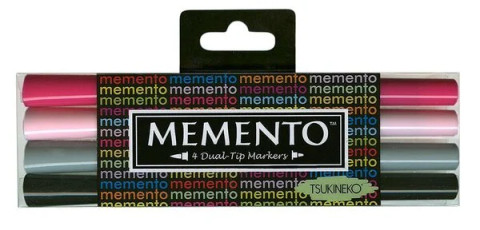 Maalikynät 4 kpl - Tsukineko Memento Ink Marker Dual Tip Girls Night Out