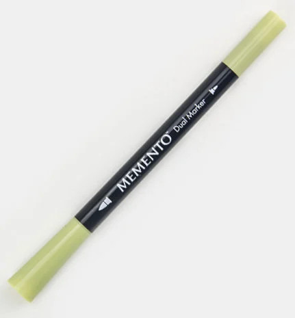 Maalikynä vihreä - Tsukineko Memento Ink Marker Dual Tip New Sprout