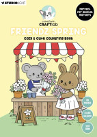 Värityskirja 14x10 cm, Creative Craftlab Friendz Cozy & Cute Coloring Book Friendz Spring