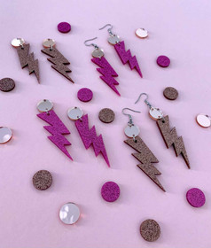 SALAMA - PINKKI (koukkukorvikset)