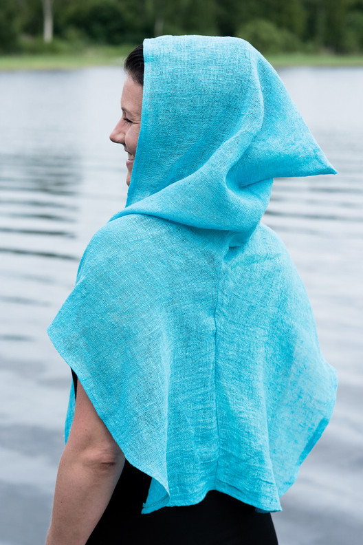 Hupullinen pellavahuivi Alppiruusu