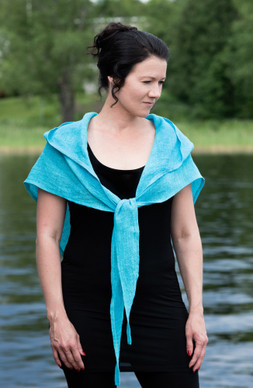 Hupullinen pellavahuivi Alppiruusu