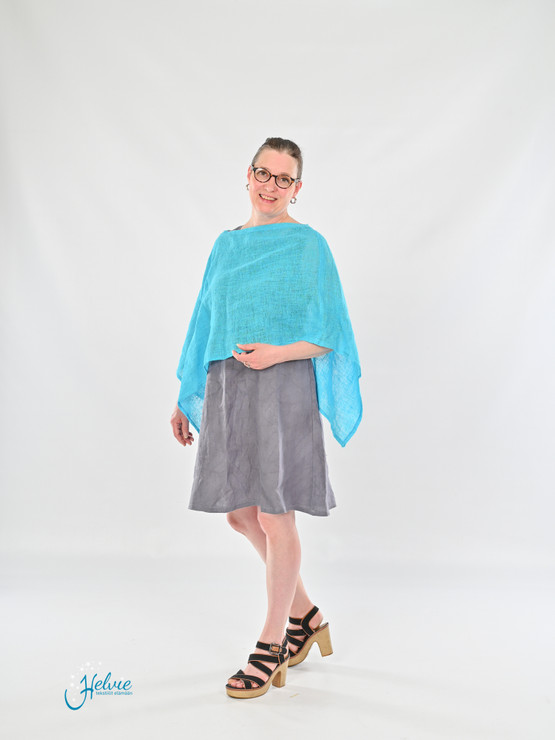 Pellavaponcho Tähtimö, lyhyt