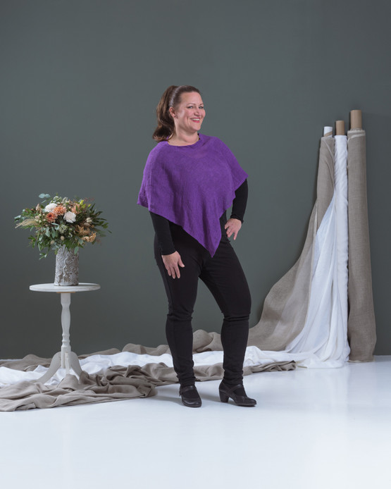 Pellavaponcho Tähtimö, lyhyt