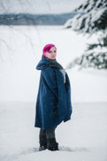 Hupullinen viitta Vilukko, sininen