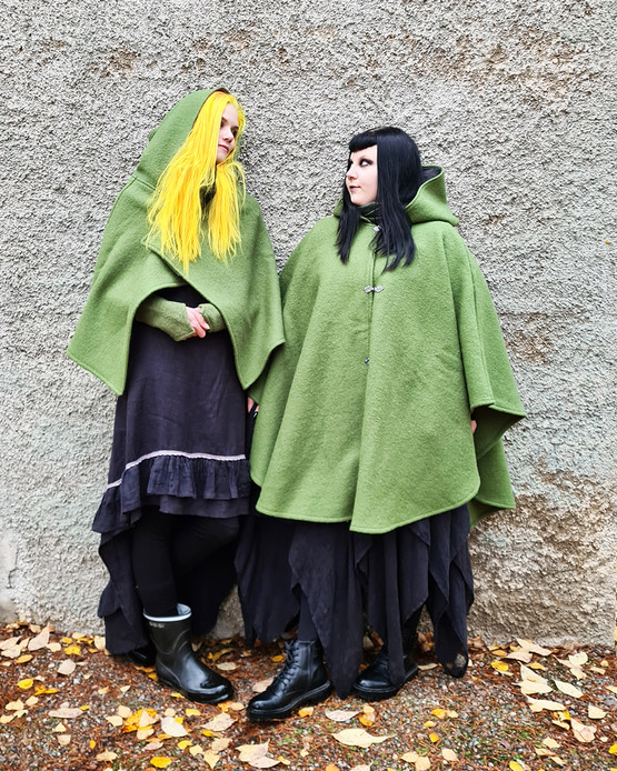Hupullinen viitta Vilukko, vihreä ENNAKKOTILAUS