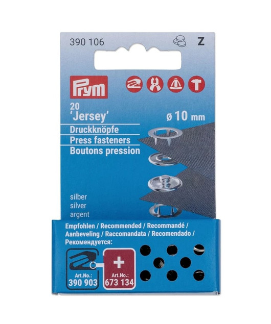 PRYM METALLINEN RENGASNEPPARI 10MM TÄYTTÖPAKKAUS