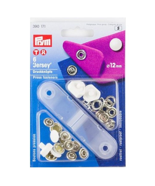 PRYM METALLINEN KANSINEPPARI 12MM - VALKOINEN