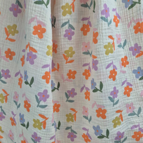 DOUBLE GAUZE COLORFUL FLOWERS