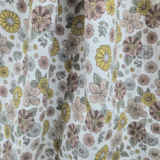 DOUBLE GAUZE DRAWN FLOWERS