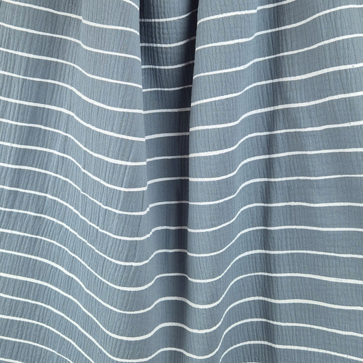 DOUBLE GAUZE STRIPES INDIGO