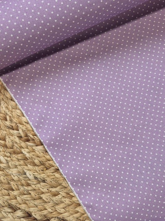 PÄÄLLYSTETTY PUUVILLA PILKUT - VAALEA LILA