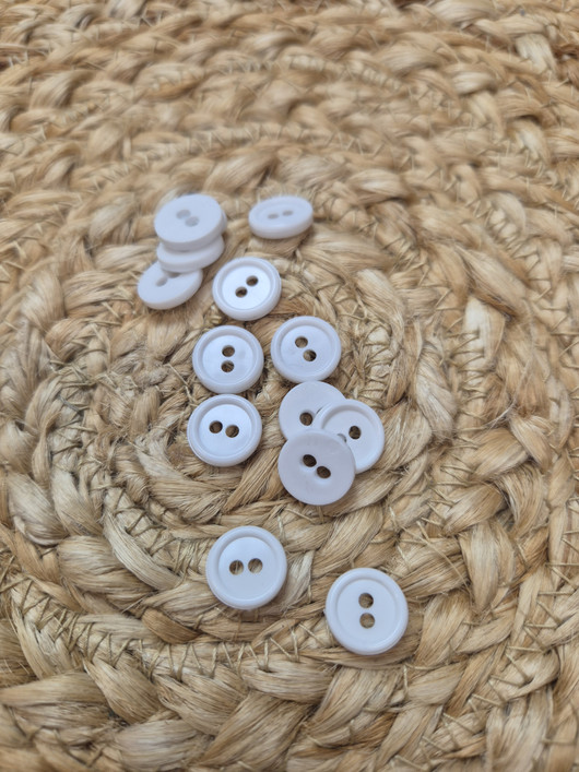 MUOVINAPPI: VALKOINEN 12MM 2-REIKÄINEN