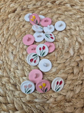 KANNALLINEN NAPPI: TULPPAANIT 18MM