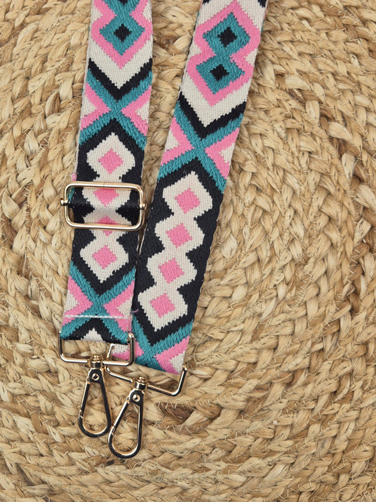 KUDOTTU LAUKKUHIHNA - MUSTA-PINKKI-VIHREÄ-KULTA