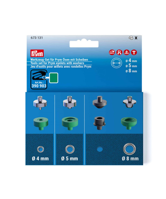 PRYM KIINNITYSTYÖKALUT SIRKOILLE - 4/5/8MM