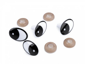 TURVASILMÄ: OVAALI MUSTAVALKOINEN 1KPL