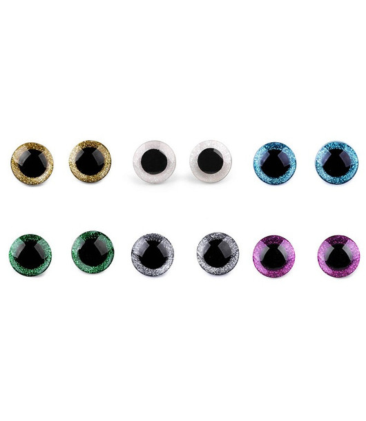 TURVASILMÄ GLITTER 25MM - TUKKUPAKKAUS 10KPL