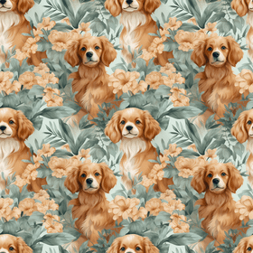 DIGITRIKOO PUPPIES AND FLOWERS