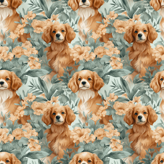 DIGITRIKOO PUPPIES AND FLOWERS