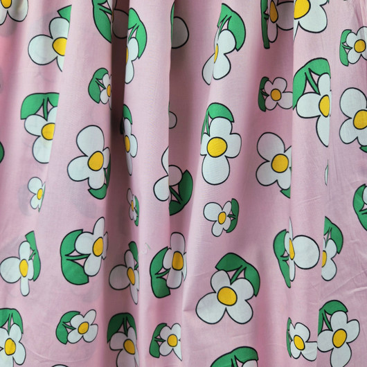 PUUVILLAKANGAS RETRO FLOWERS VAALEANPUNAINEN