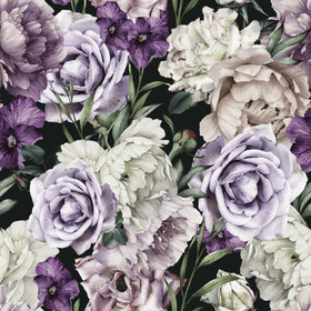 DIGITRIKOO PEONIES MUSTA-LILA