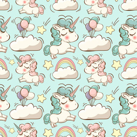 DIGITRIKOO RAINBOW UNICORNS MINT