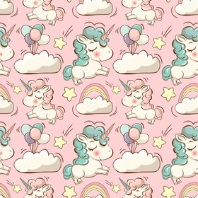 DIGITRIKOO RAINBOW UNICORNS PINK