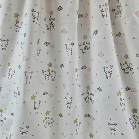 PUUVILLAKANGAS GLITTERPAINATUKSELLA SWEET MOUSE - VALKOINEN