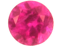 Rubiini 1mm / VVS / Mokog, oikean puaninen sävy