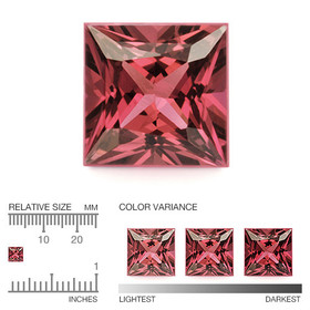 Ruby 4,3 mm / 0,4 ct princess cut