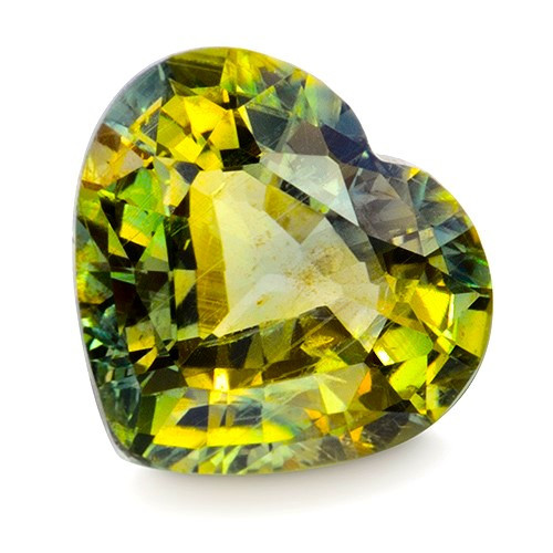 sapphire heart shiny green
