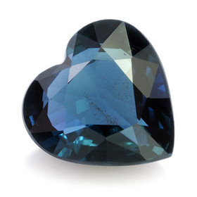 Safiiri 6,6 mm / 1 ct sydän kuvallisella aitoustodistuksella