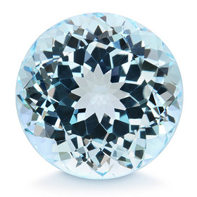 Topaasi 10,7mm / 5,4 ct sky blue pyöreä kuvallisella aitoustodistuksella