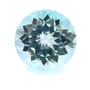 Topaz sky blue 9,6 mm / 3,8 ct round with certificate