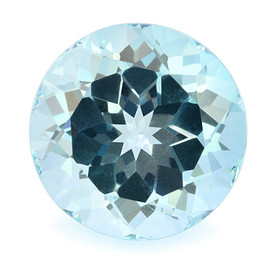 Topaz sky blue 10,8 mm / 5,7 ct round with certificate