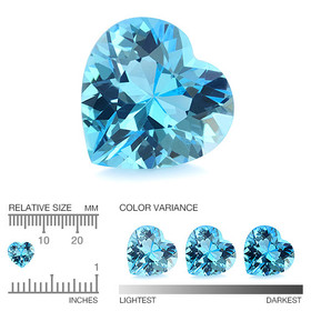 topaz 7,5mm heart