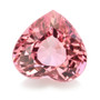 kirkas pinkki Turmaliini 6 x 6 mm / 1 ct sydän hiontainen kuvallisella aitoustodistuksella