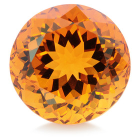 Citriini 9,1 mm / 3,3 ct pyöreä kuvallisella aitoustodistuksella