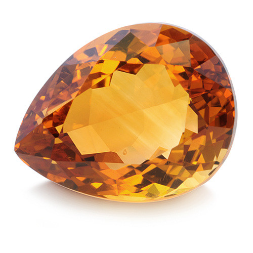 Citrine Single 2.40 CTS, 11.30 X 7.50 MM, Pear, Eye clean