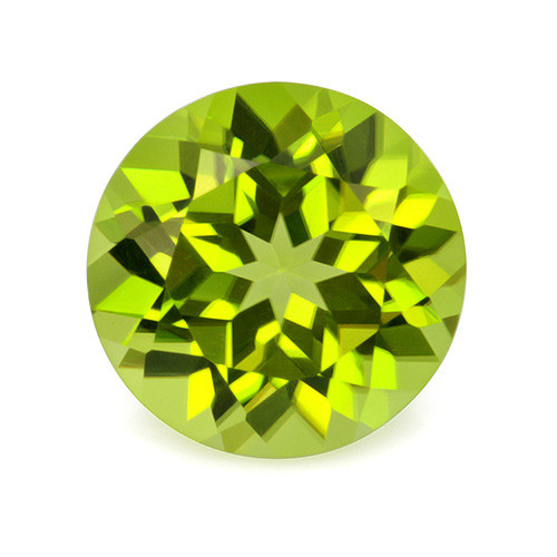 peridot 7,8mm round brilliant