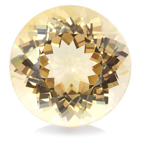 kulta berylli, Heliodor 10 mm / 3,3 ct pyöreä kuvallisella aitoustodistuksella